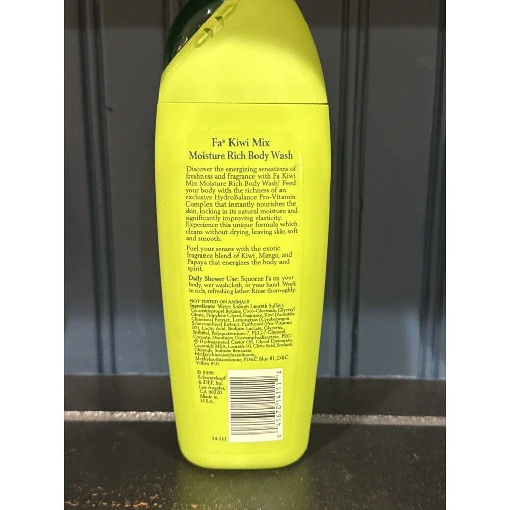 NEW! Fa Kiwi Mix FA Body Wash Spirit Of Freshness Discontinued! RARE 1999